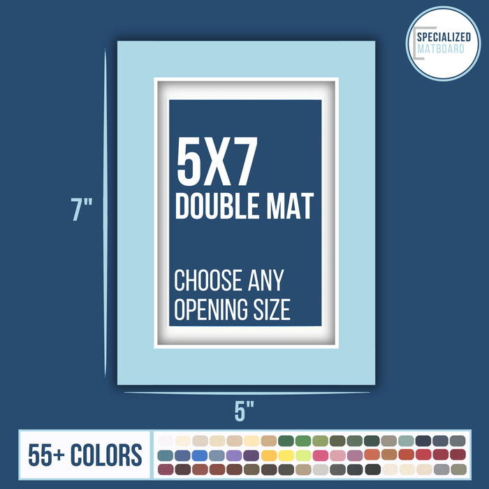 5x7 Premium Double Matboard