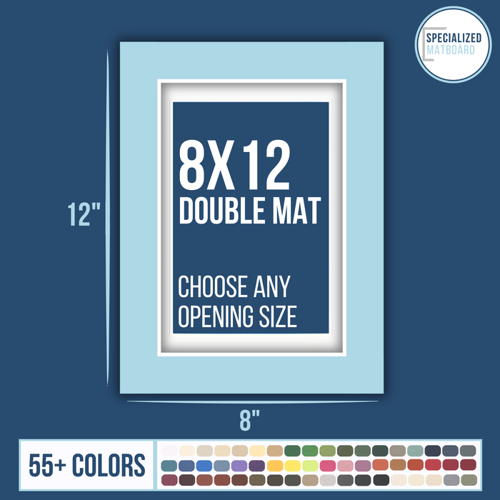 8x12 Premium Double Matboard